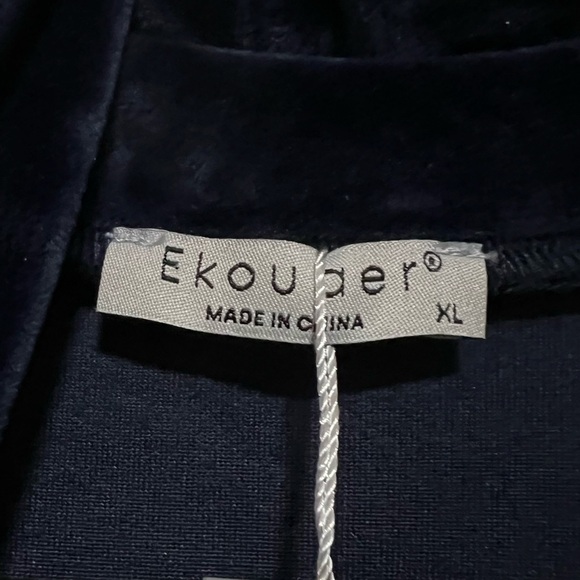 NWT Ekouaer Cozy Velour Cowl Neck Long Sleeve Nightgown Size XL - Picture 7 of 8